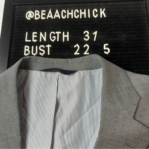 Brooks Brothers 346 Explorer Fitzgerald Fit Wool Gray Blazer Sport Coat Sz 44R - Picture 9 of 9